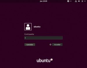 Login de ubuntu